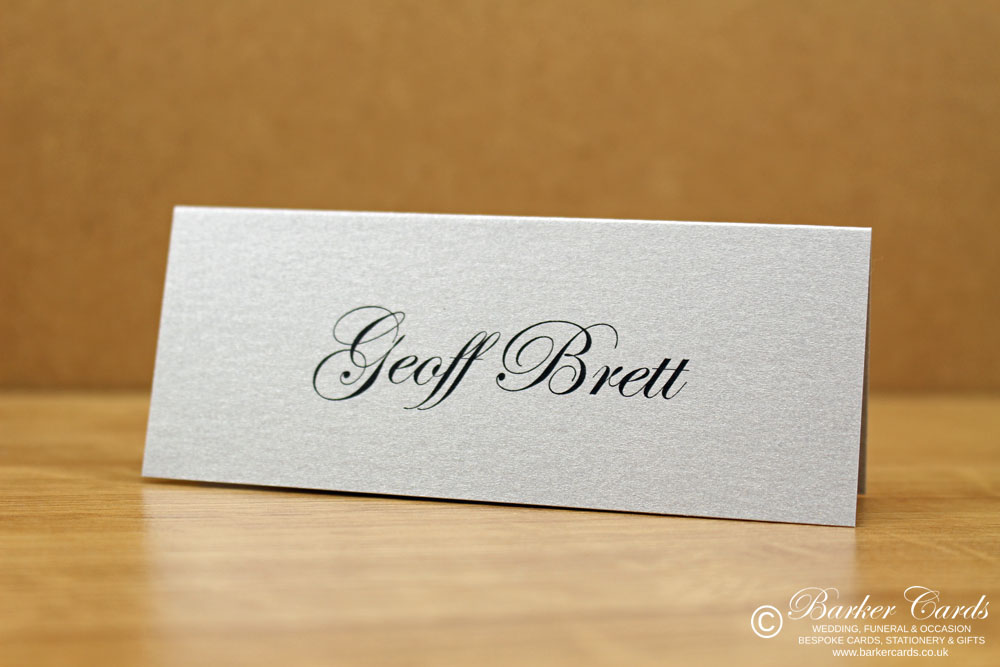 Simple Printed Wedding Place Cards
